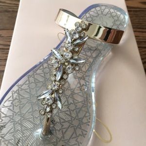 Badgley Mischka Jeweled Jelly Sandal
